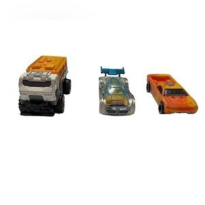 Hot wheels toy car yellow bundle of 3